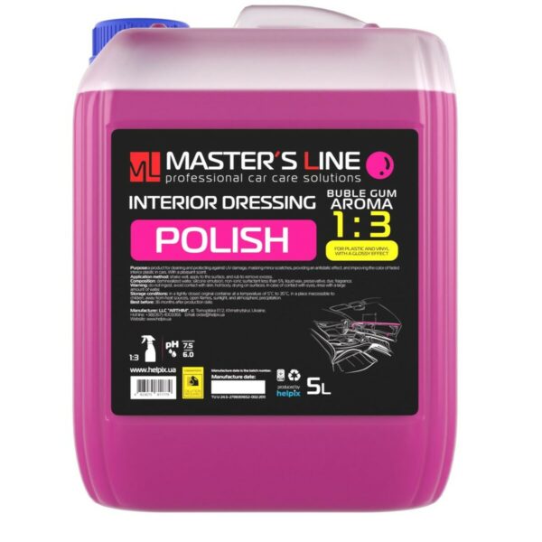 HELPIX - Polish for plastic and vinyl with aroma Bubble Gum 5l